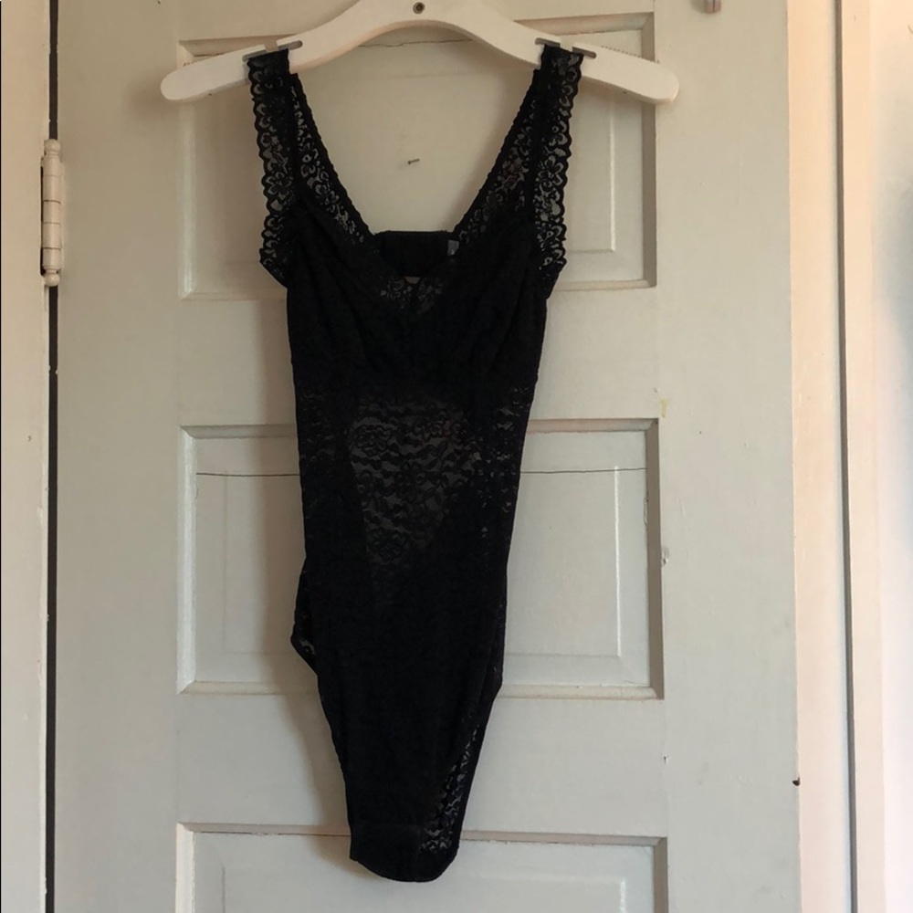 Black lace bodysuit